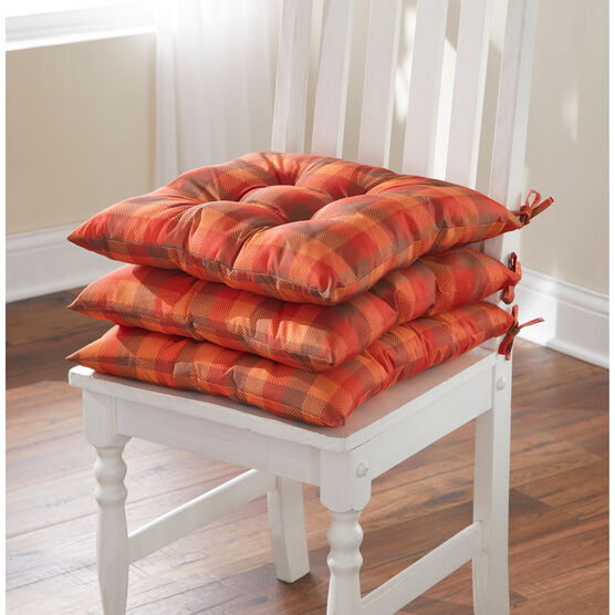 Harvest Bounty Chair Pad, PLAID, hi-res image number null
