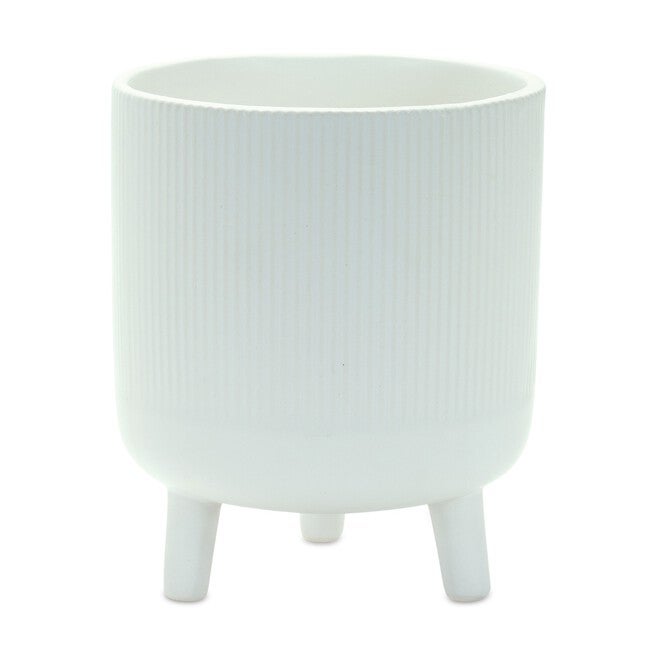Pot w/Legs (Set of 2) 3.25 inchesD x 4 inchesH, 4.5 inchesD x 5.5 inchesH Dolomite, WHITE, alternate image number null