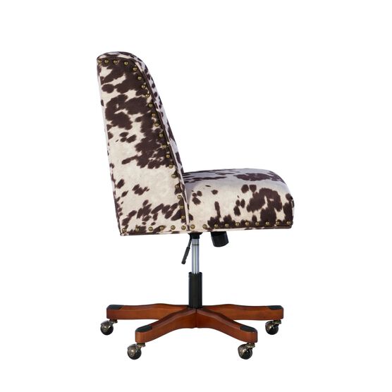 Delgany Office Chair Brown and White Cow Print, , alternate image number null