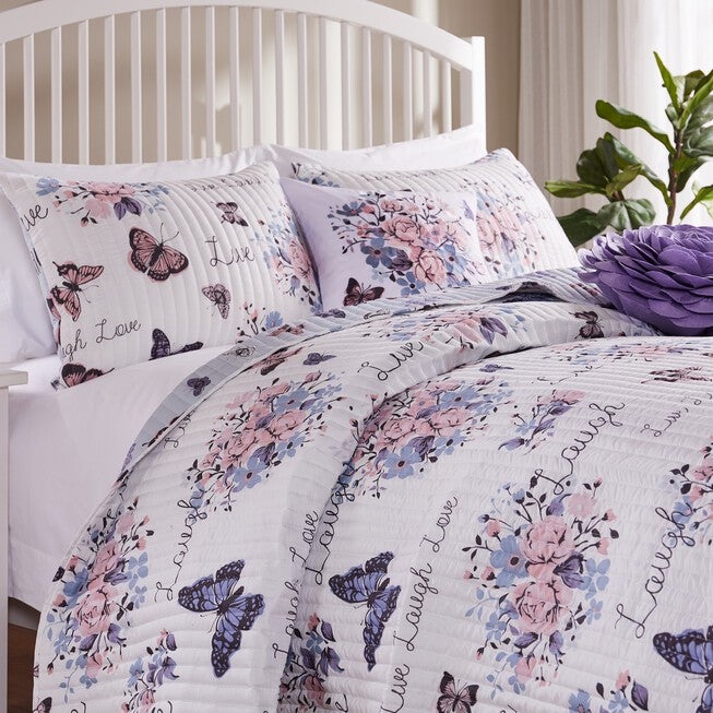 Garden Joy Quilt and Pillow Sham Set, , on-hover image number 1