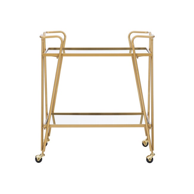 Gold Mid-Century Bar Cart, , on-hover image number 1
