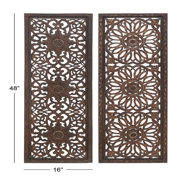 Set Of 2 Brown Wood Traditional Wall Décor, , alternate image number 8