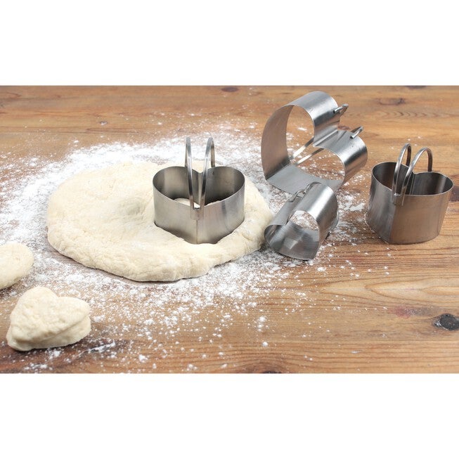 Heart Stainless Steel Biscuit Cutters, Set 4, , alternate image number null