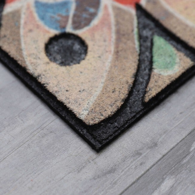 Playful Medallion Welcome Multi 1' 6 inches X 2' 6 inches, , on-hover image number 1