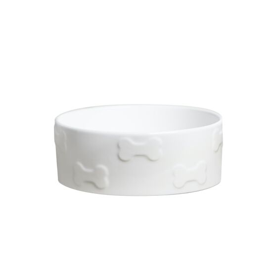 Set Of Two Manor White Medium Pet Dog Bowls, , on-hover image number null