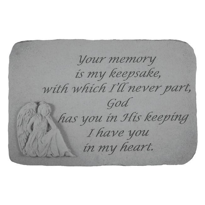 Your Memory Is My Keepsake Garden Memorial Accent Stone, GREY, hi-res image number null