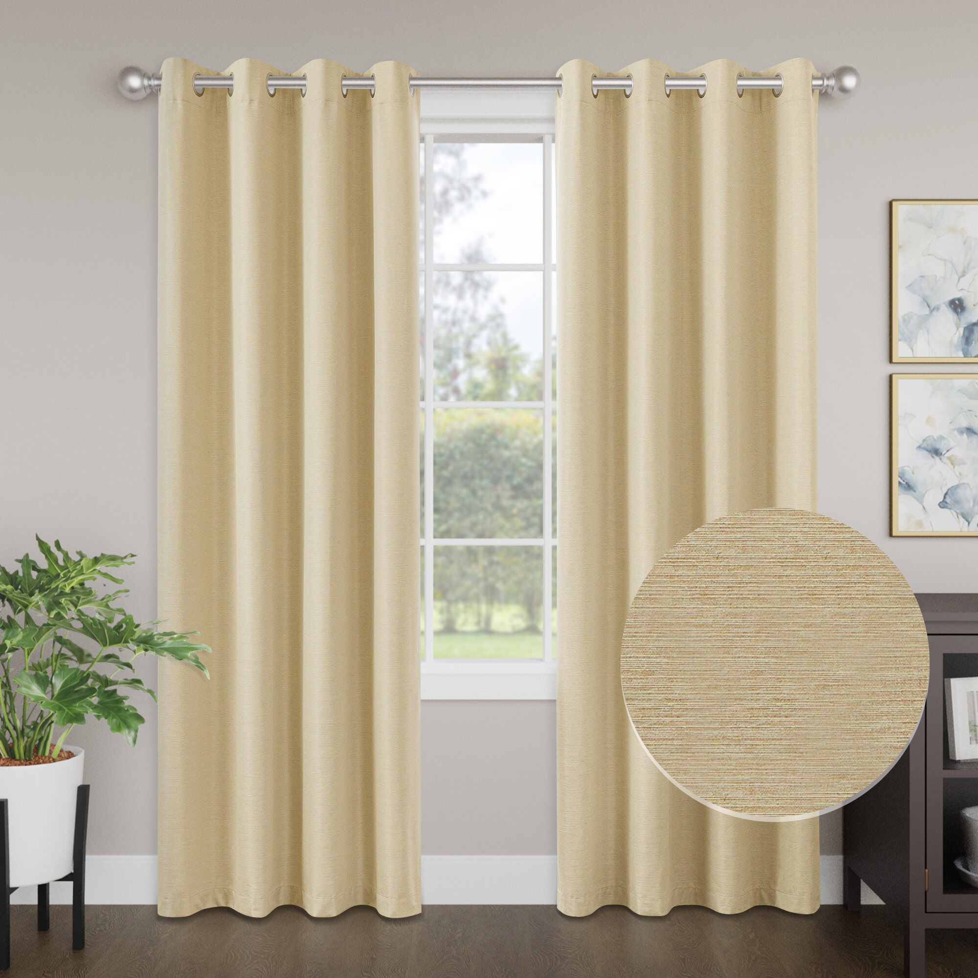 Brushed 100% Blackout Grommet Pair