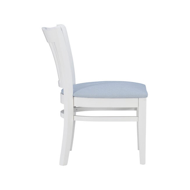 Lottie Side Chair White Upholstered Set of 2, , alternate image number null