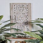 Cream Traditional Floral Mango Wood Wall Décor, , alternate image number null