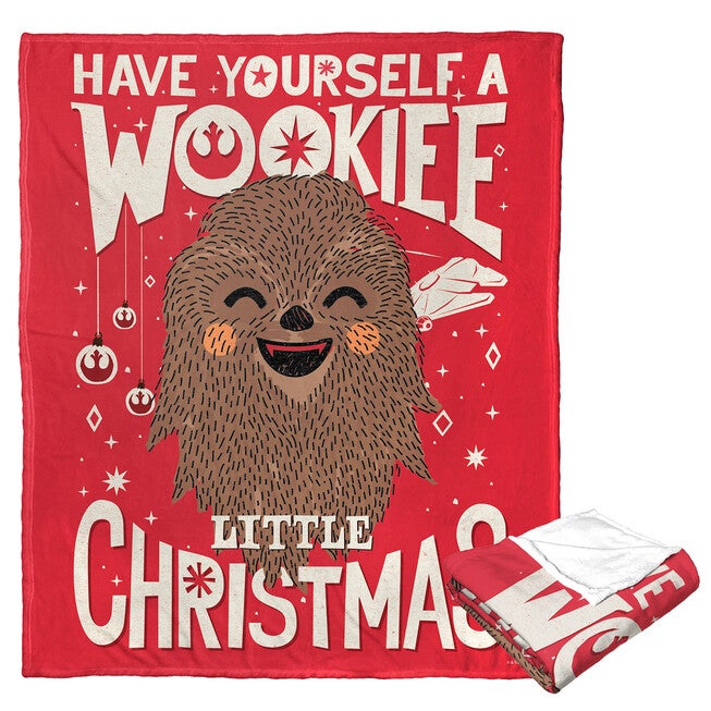 Star Wars Wookie Xmas Silk Touch Throw Blanket, O, hi-res image number 0