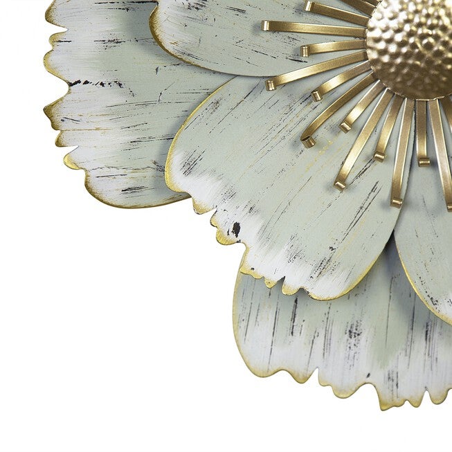 Layered Green Metal Flower Wall Decor, , alternate image number null