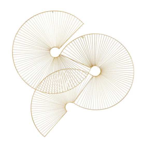 Cosmoliving By Cosmopolitan Gold Metal Wall Decor, , alternate image number null