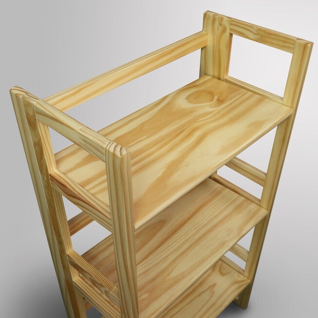 3-Shelf Folding Student Bookcase 20.75 inches Wide-Natural, , alternate image number 9