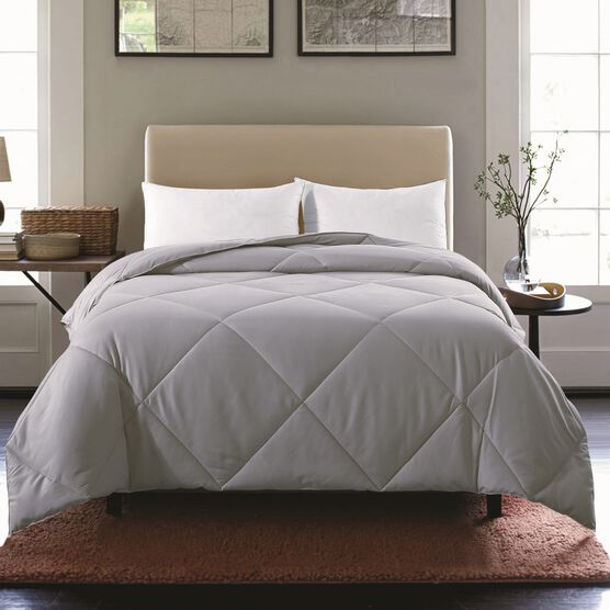 Soft Cover Nano Feather Comforter, LIGHT GRAY, hi-res image number null