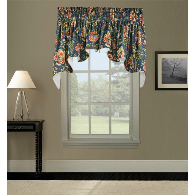 Regency 2 Piece Lined Duchess Valance, NAVY, hi-res image number 0