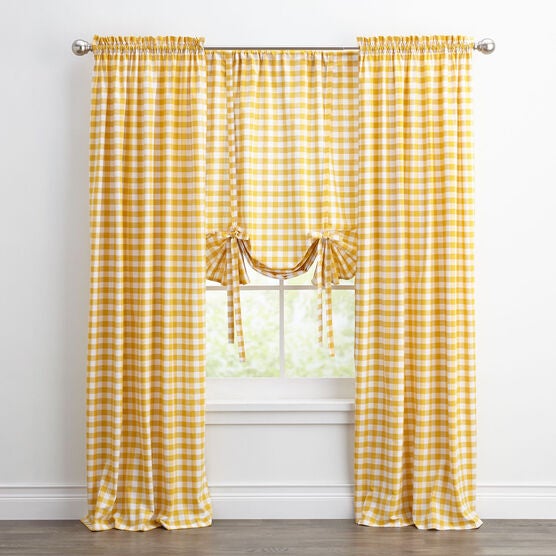 Buffalo Check Tie-Up Window Shade | Brylane Home