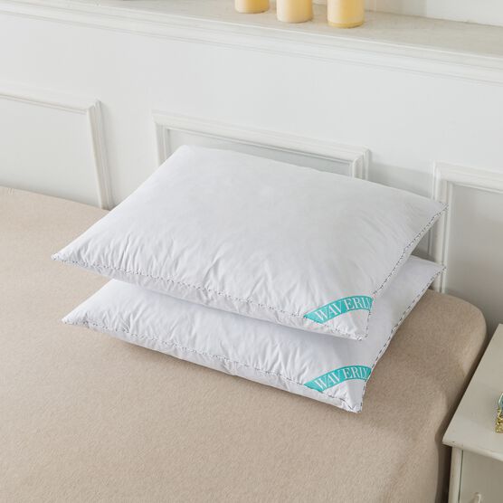 Antimicrobial White Goose Nano Feather Pillow, Set 2 Bed Pillow, , alternate image number null