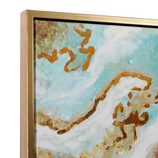 Multi Colored Glam Abstract Canvas Wall Art Framed Wall Art, , alternate image number null
