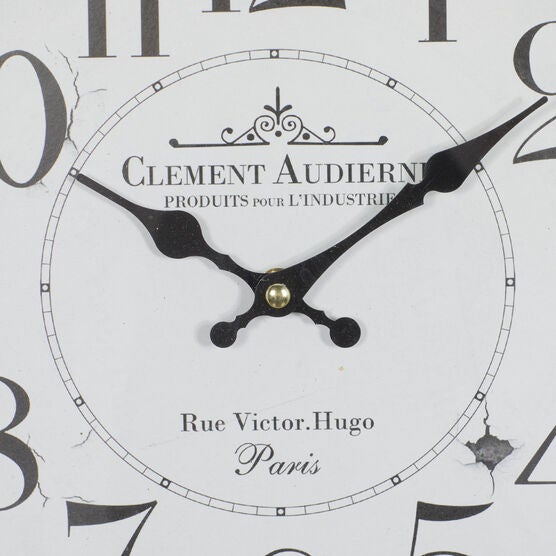 Round Black Wood Clement Audierne Wall Clock, , alternate image number null