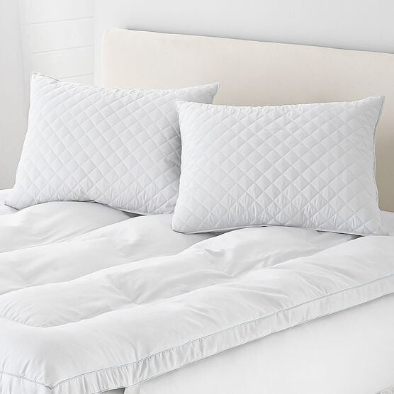 Memory Loft Quilted 2-Pack Deluxe Pillows, WHITE Memory Loft Quilted 2-Pack Deluxe Pillows, WHITE