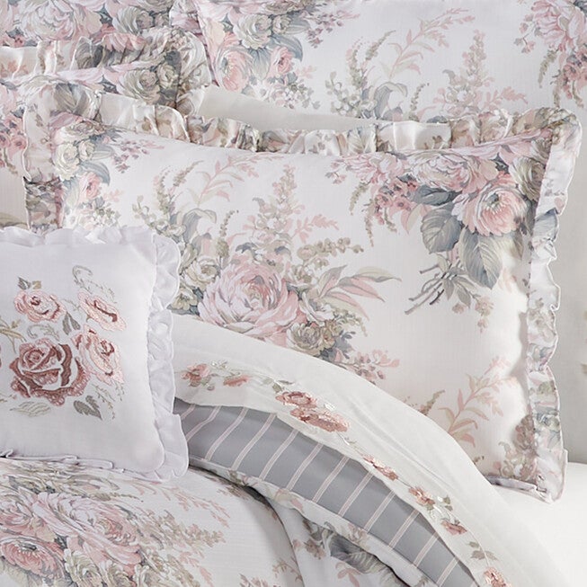 Estelle Blush 4 Piece Comforter Set, BLUSH, alternate image number null