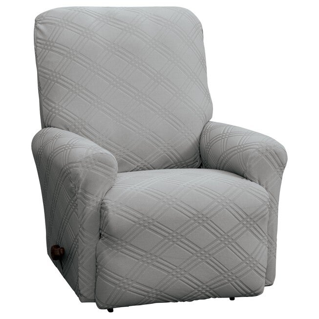 Stretch Sensations Double Diamond Stretch Slipcover, GREY, hi-res image number null