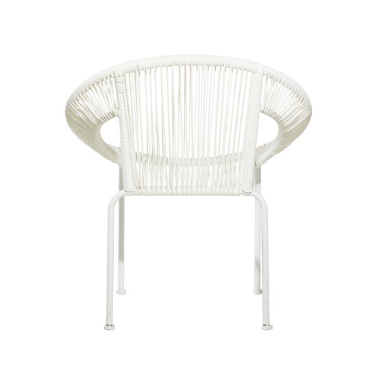 White Metal Contemporary Outdoor Chair, , on-hover image number null