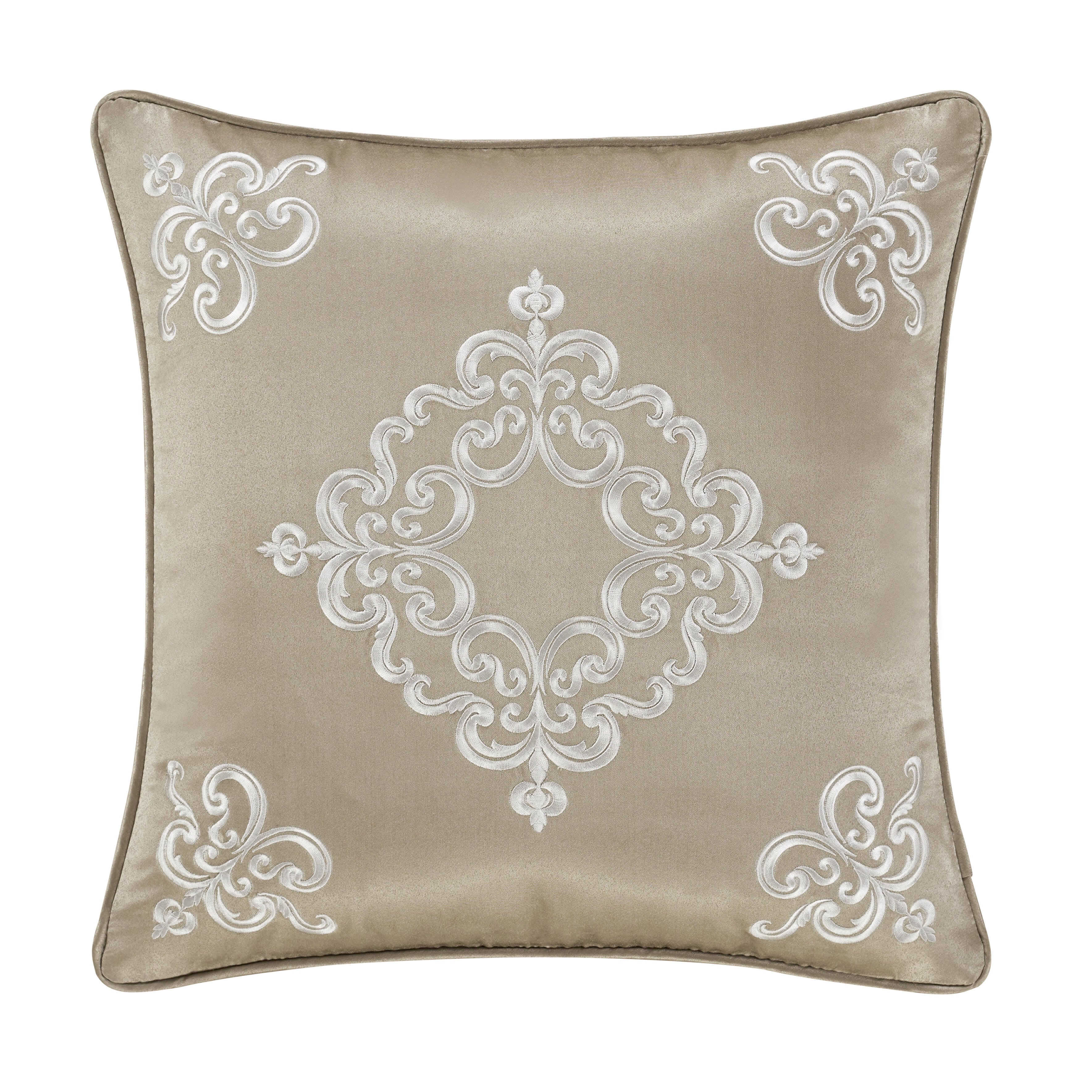Potenza Sand 18 Inch Square Decorative Throw Pillow, SAND, hi-res image number null