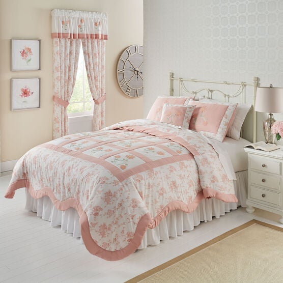 Emma Embroidered Quilt, Emma Embroidered Quilt,