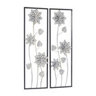 Set Of 2 Grey Metal Contemporary Wall Decor, , alternate image number null