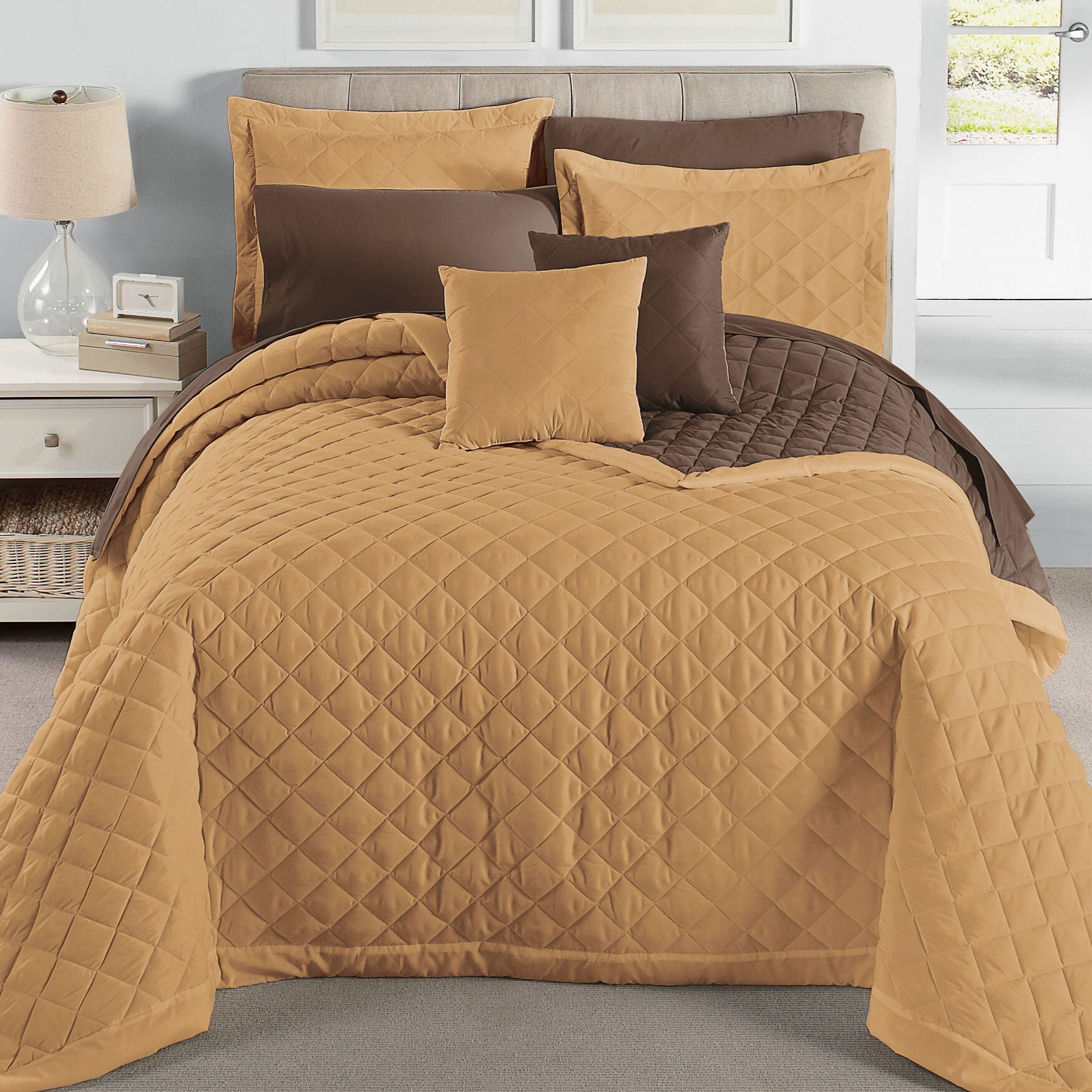 Watercolor Dream Finely Stitched Quilt Set with Decorative Pillows, , alternate image number 10