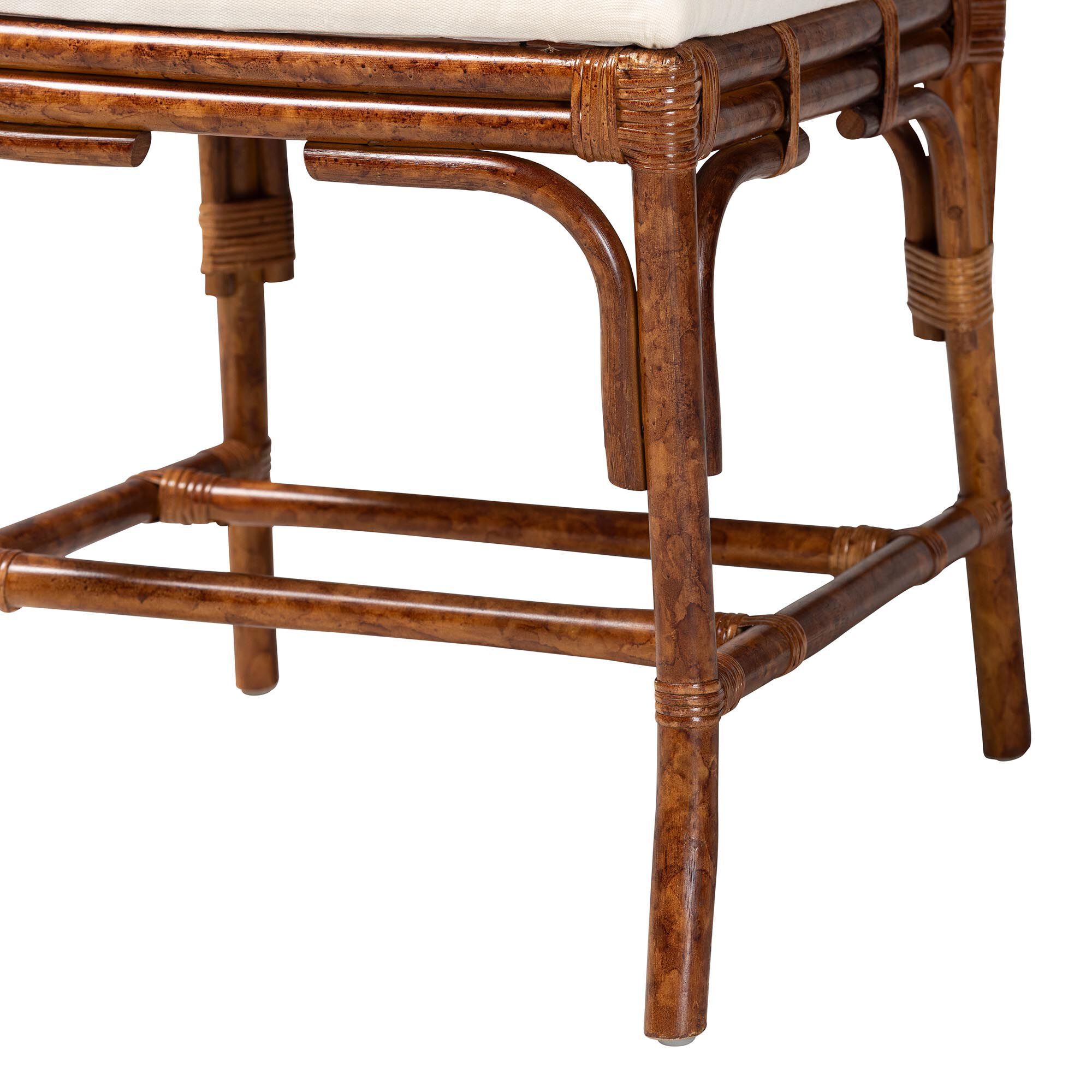 Esmery Marbled Tortoise Natural Rattan Dining Chair, BROWN, alternate image number 6