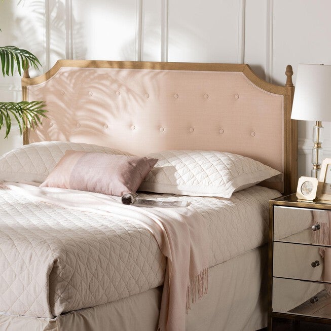 Lourdes Upholstered Headboard, BEIGE, hi-res image number null