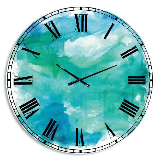Sea Glass Farmhouse Wall Clock, , alternate image number null