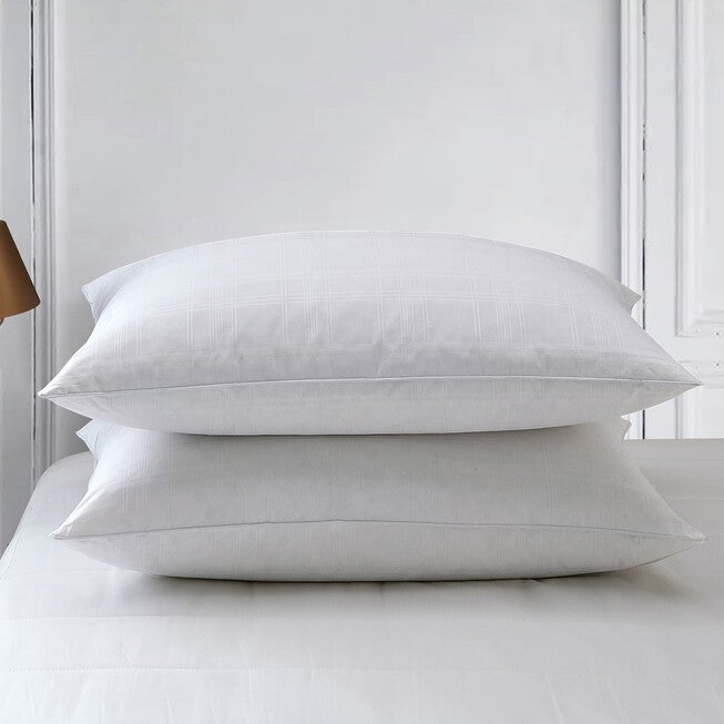 Minifeather® T400 Dobby Windowpane Pillow, , alternate image number 4