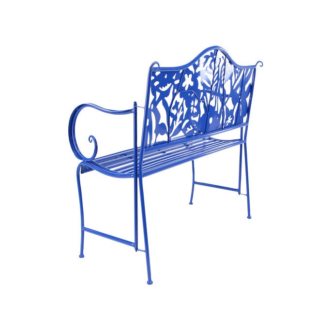 Blue Metal Traditional Bench, , on-hover image number 1