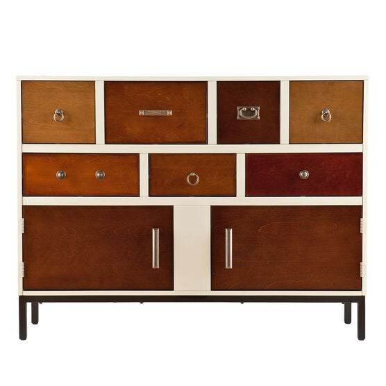 Contemporary Multi Colored Wood Console Cabinet Wardrobes