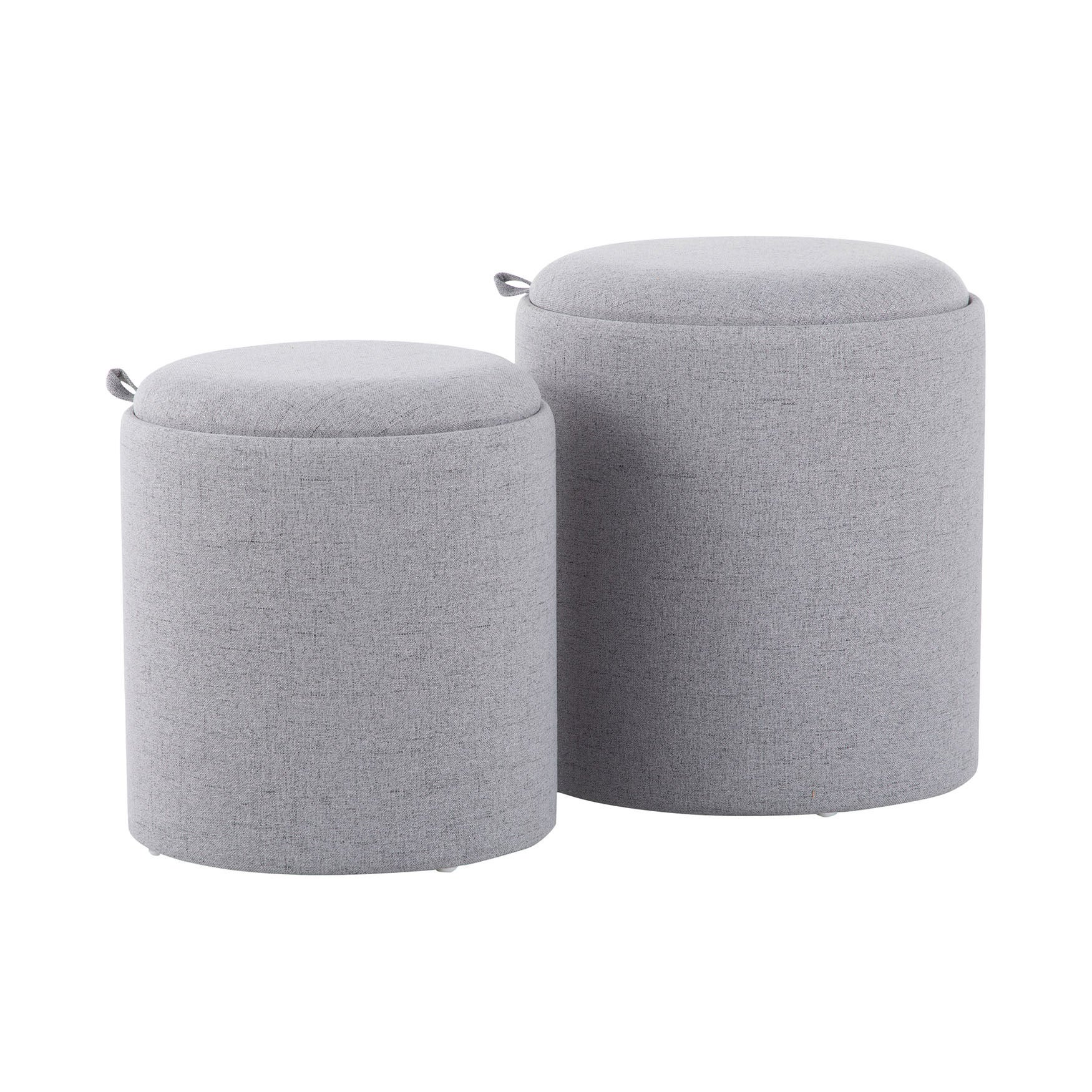 Nesting Ottoman Set, GREY NATURAL, hi-res image number 0