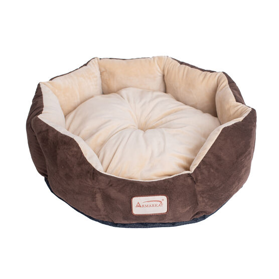 Cozy Pet Bed, Mocha/Beige For Cats And Extra Small Dogs, , on-hover image number null