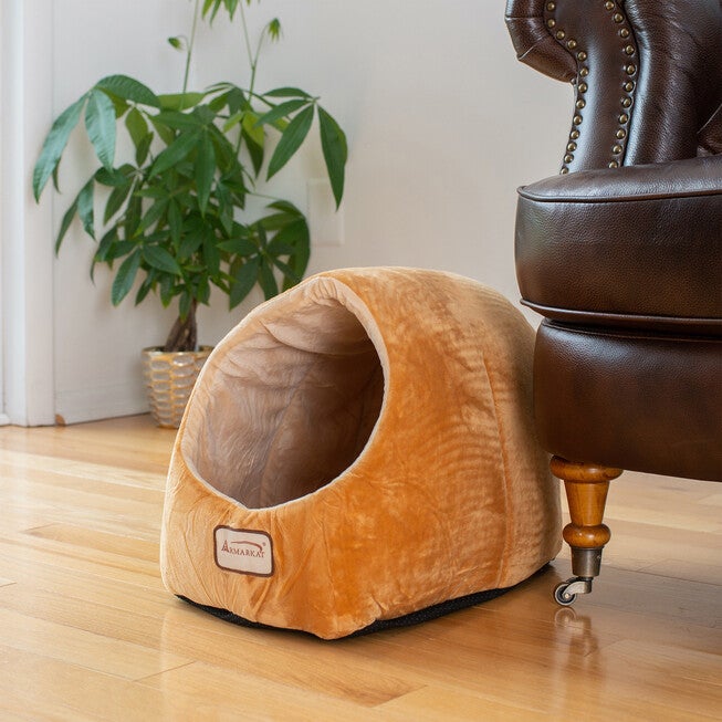 Cat Pet Small Dog Cave Shape Bed, Brown, , on-hover image number null