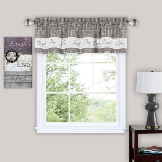Live, Love, Laugh Window Curtain Valance - 58x14, , alternate image number null