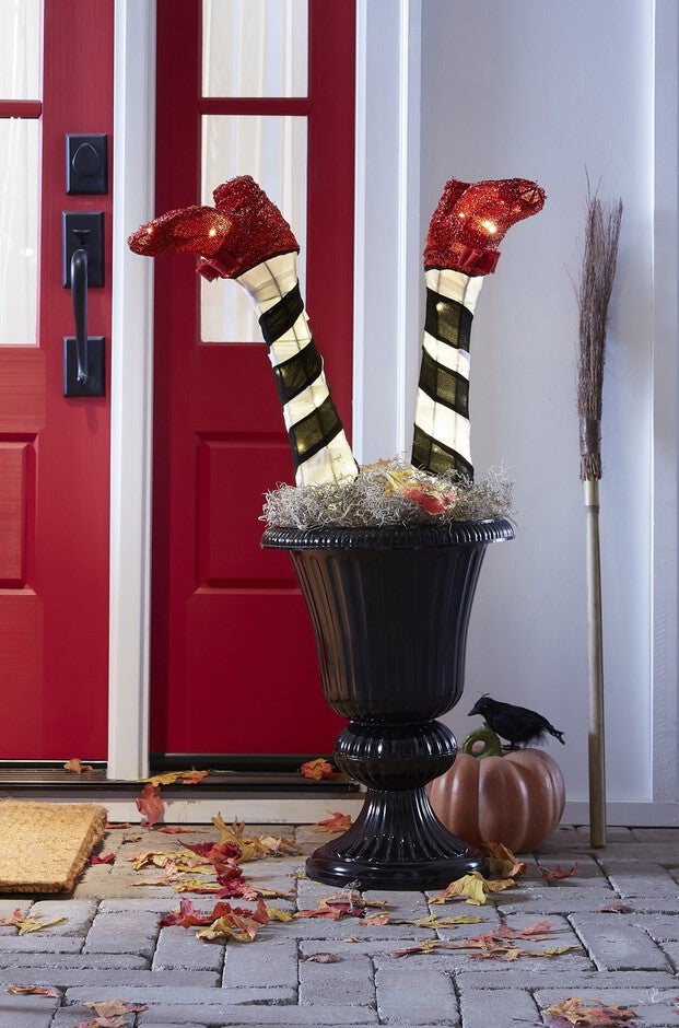 38 inchesL Pre-Lit Wicked Witch Legs, , on-hover image number null