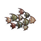 Multi Colored Metal Coastal Fish Wall Decor, , alternate image number null