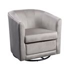 Kappa Velvet Upholstered Swivel Accent Chair, Taupe, , alternate image number null