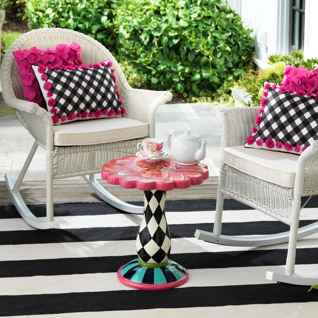 Exclusive Hand-Painted Flower Side Table, , alternate image number 2