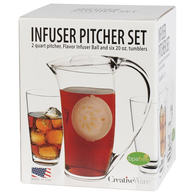 Creative Ware Infuser Pitcher Set, CLEAR, hi-res image number null