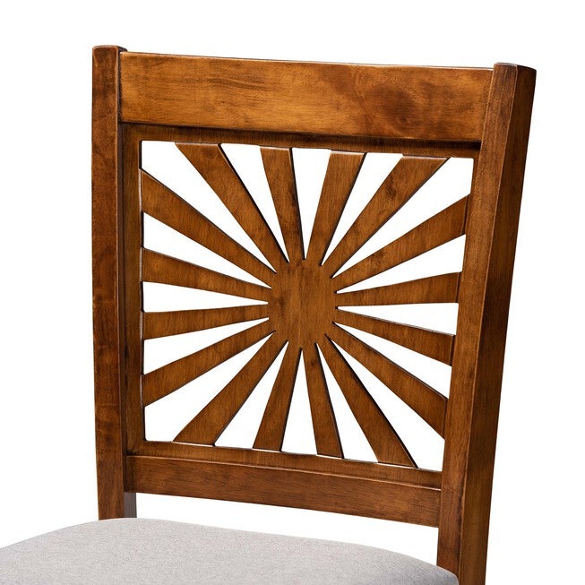 Olympia Modern Beige Fabric And Espresso Brown Finished Wood Counter Stool, , alternate image number null