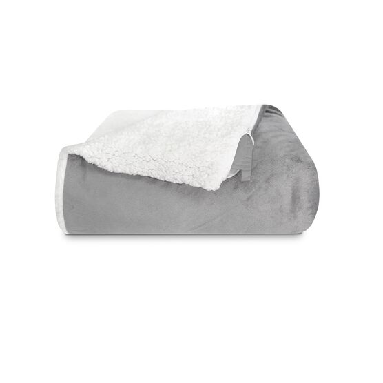 SensorPEDIC Serenity 15lb. Weighted Blanket with Removable Cover with Sherpa and Plush Fabrics, , on-hover image number null