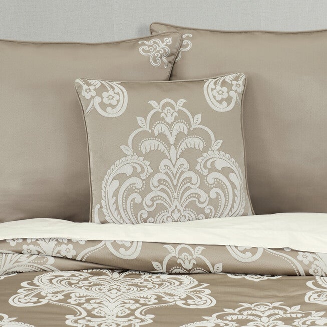 Potenza Sand 20 Inch Square Decorative Throw Pillow, SAND, alternate image number null