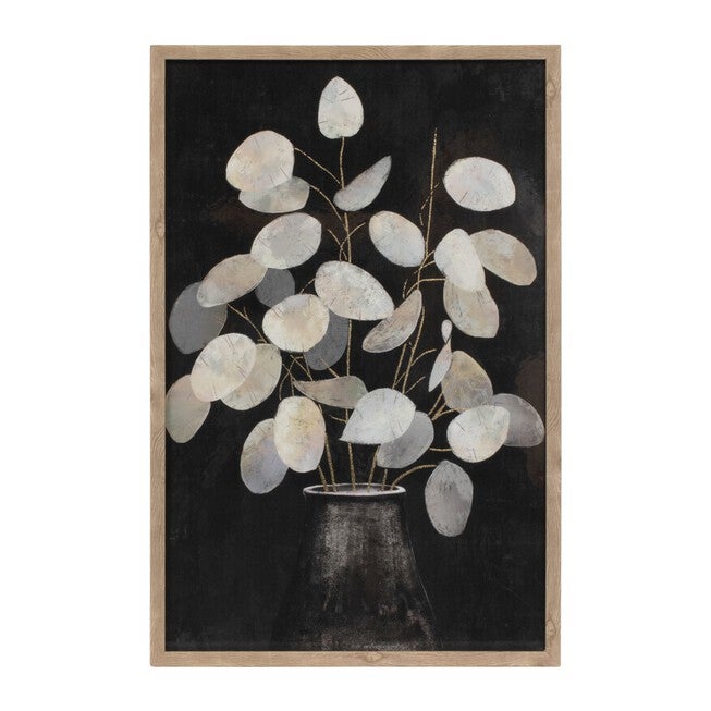 Beige Eucalyptus Print (Set of 2), BLACK/GREY, alternate image number null